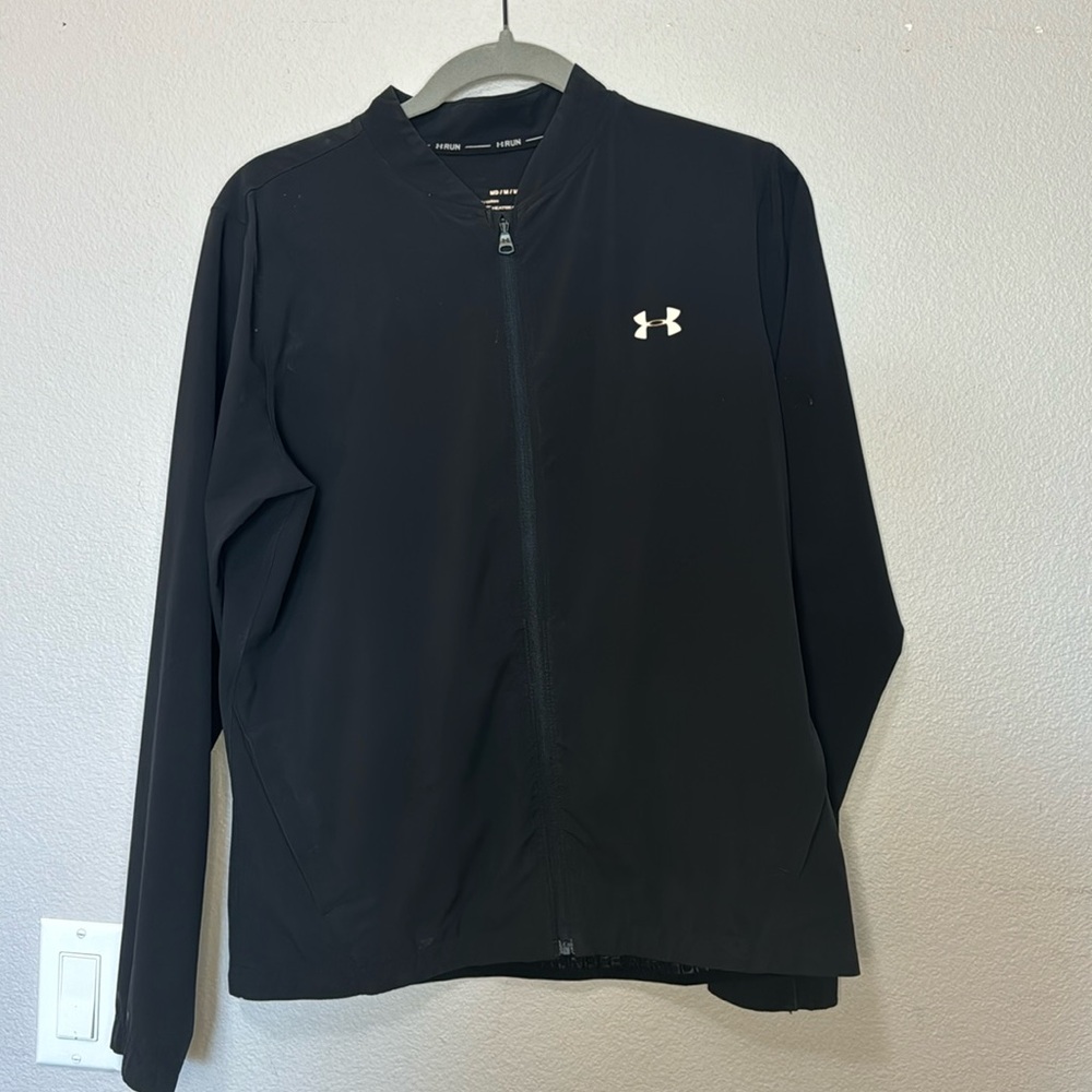 Black running jacket
